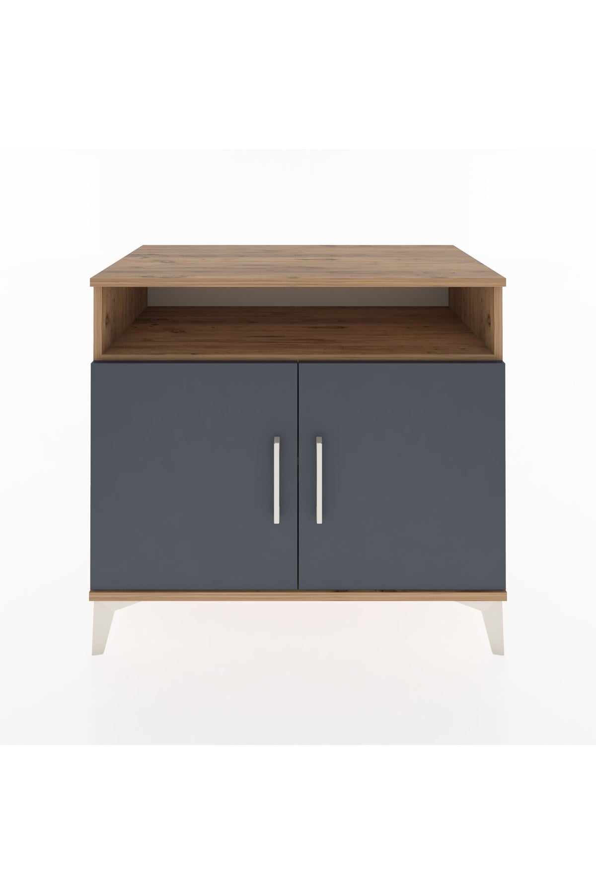 Hyperion Şifonyer 2 Raflı 2 Kapaklı 88x44x80 Çam-Antrasit