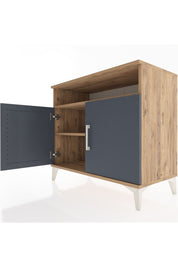 Hyperion Şifonyer 2 Raflı 2 Kapaklı 88x44x80 Çam-Antrasit