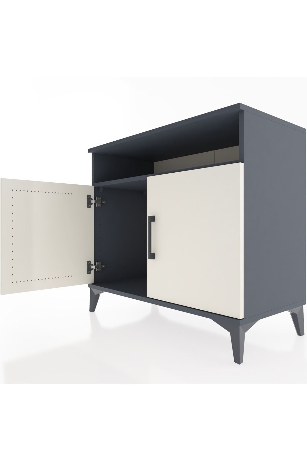 Hyperion Şifonyer Tek Raflı 2 Kapaklı 88x44x80 Antrasit-Aytaşı