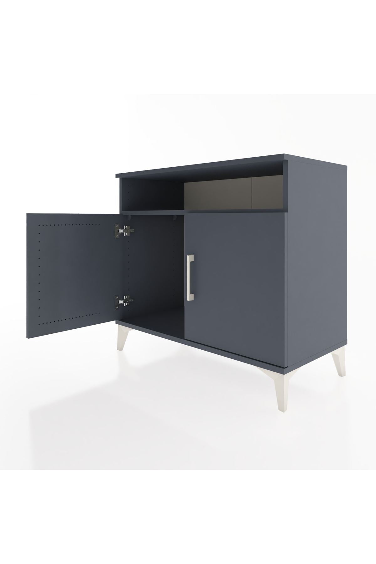 Hyperion Şifonyer Tek Raflı 2 Kapaklı 88x44x80 Antrasit-Antrasit