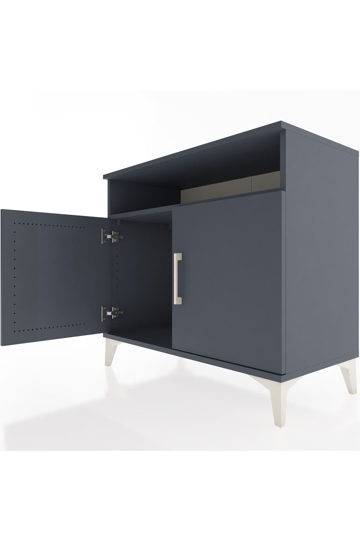 Hyperion Şifonyer Tek Raflı 2 Kapaklı 88x44x80 Antrasit-Antrasit