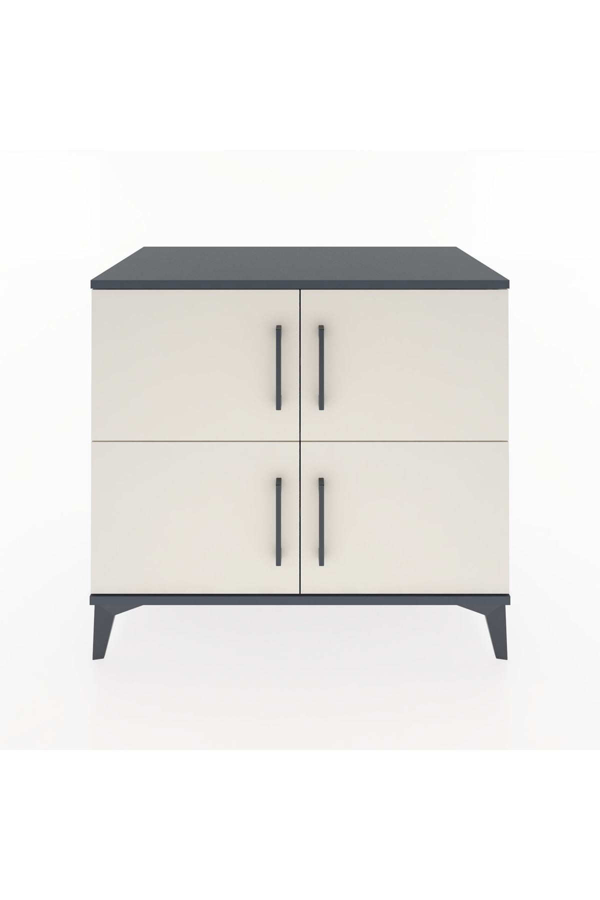 Hyperion Şifonyer 4 Raflı 4 Kapaklı 88x44x80 Antrasit-Aytaşı