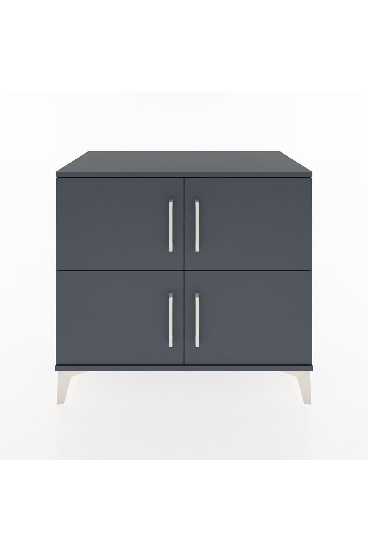 Hyperion Şifonyer 4 Raflı 4 Kapaklı 88x44x80 Antrasit-Antrasit