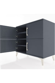 Hyperion Şifonyer 4 Raflı 4 Kapaklı 88x44x80 Antrasit-Antrasit