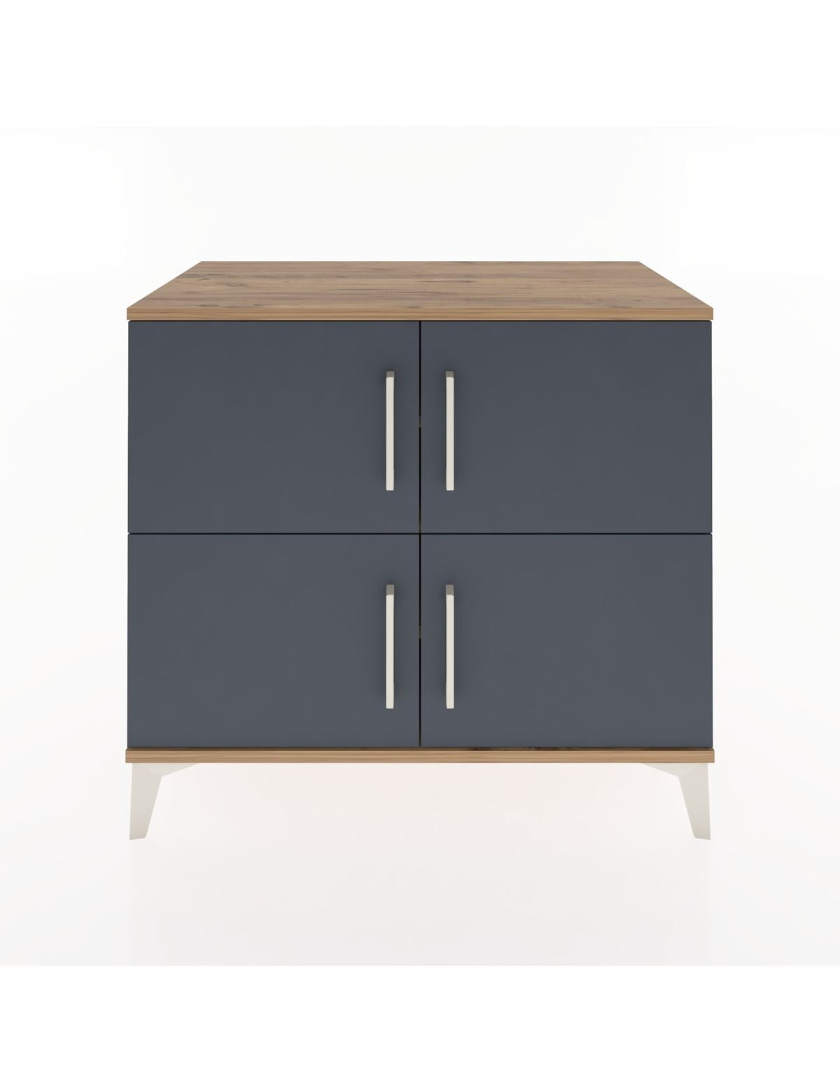 Hyperion Şifonyer 4 Raflı 4 Kapaklı 88x44x80 Çam-Antrasit