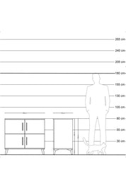 Hyperion Şifonyer 4 Raflı 4 Kapaklı 88x44x80 Çam-Antrasit