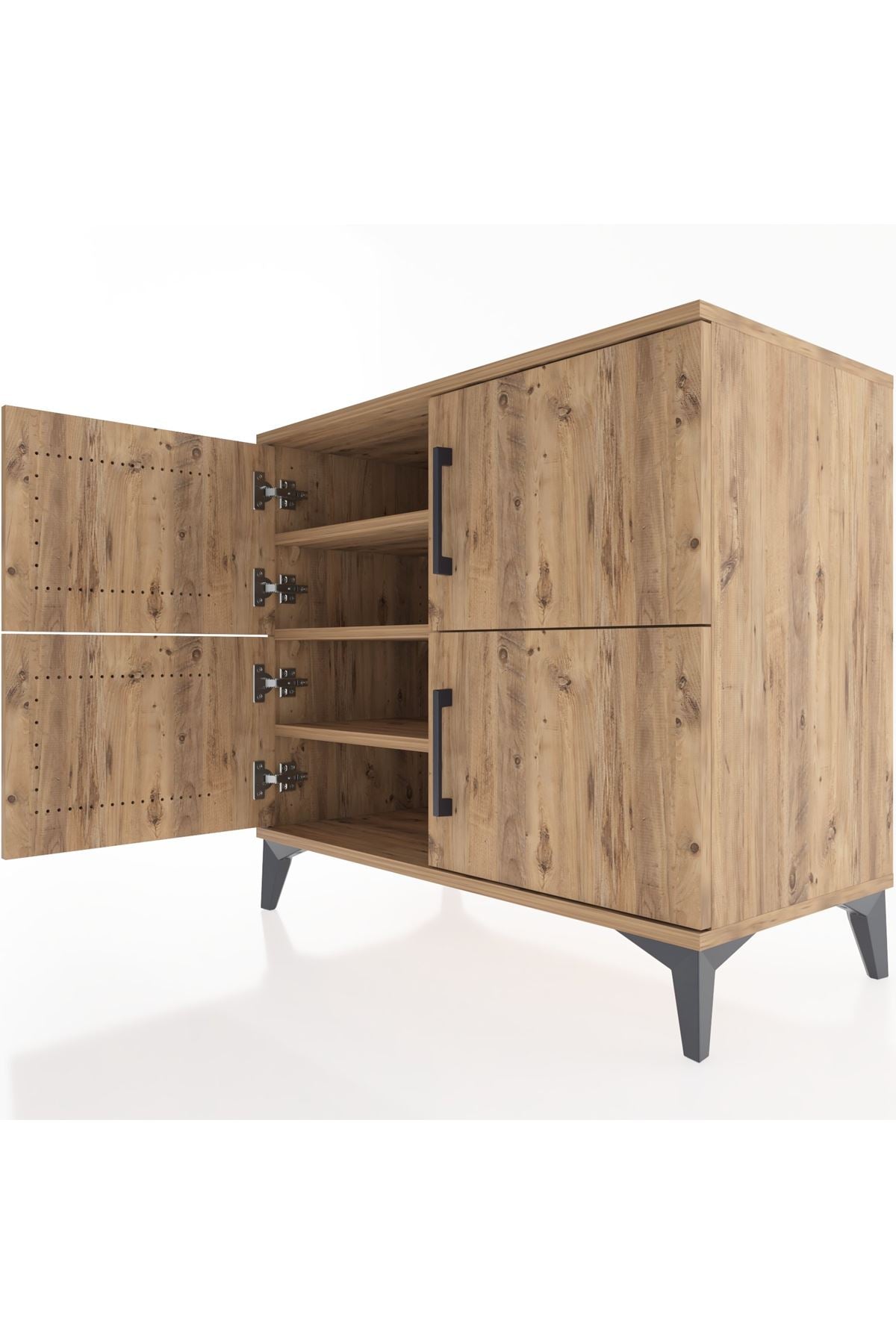 Hyperion Şifonyer 4 Raflı 4 Kapaklı 88x44x80 Çam-Çam