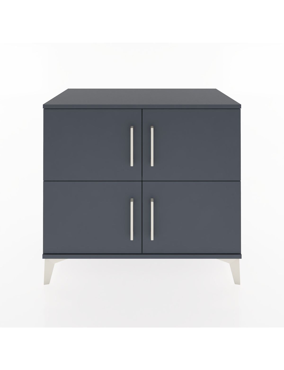 Hyperion Şifonyer Tek Raflı 4 Kapaklı 88x44x80 Antrasit-Antrasit