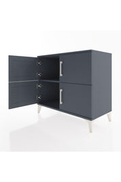 Hyperion Şifonyer Tek Raflı 4 Kapaklı 88x44x80 Antrasit-Antrasit