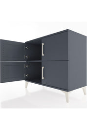 Hyperion Şifonyer Tek Raflı 4 Kapaklı 88x44x80 Antrasit-Antrasit