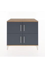 Hyperion Şifonyer Tek Raflı 4 Kapaklı 88x44x80 Çam-Antrasit