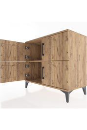 Hyperion Şifonyer Tek Raflı 4 Kapaklı 88x44x80 Çam-Çam