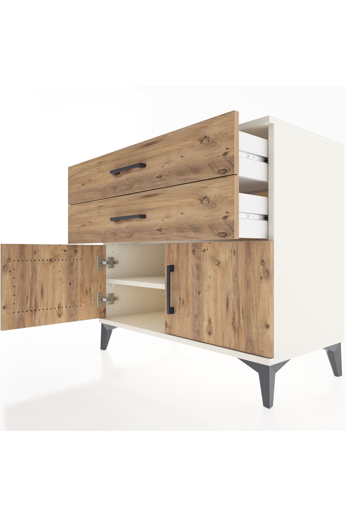 Hyperion Şifonyer Tek Raflı 2 Çekmeceli 2 Kapaklı 88x44x80 Aytaşı-Çam