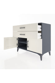 Hyperion Şifonyer Tek Raflı 2 Çekmeceli 2 Kapaklı 88x44x80 Antrasit-Aytaşı