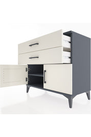 Hyperion Şifonyer Tek Raflı 2 Çekmeceli 2 Kapaklı 88x44x80 Antrasit-Aytaşı