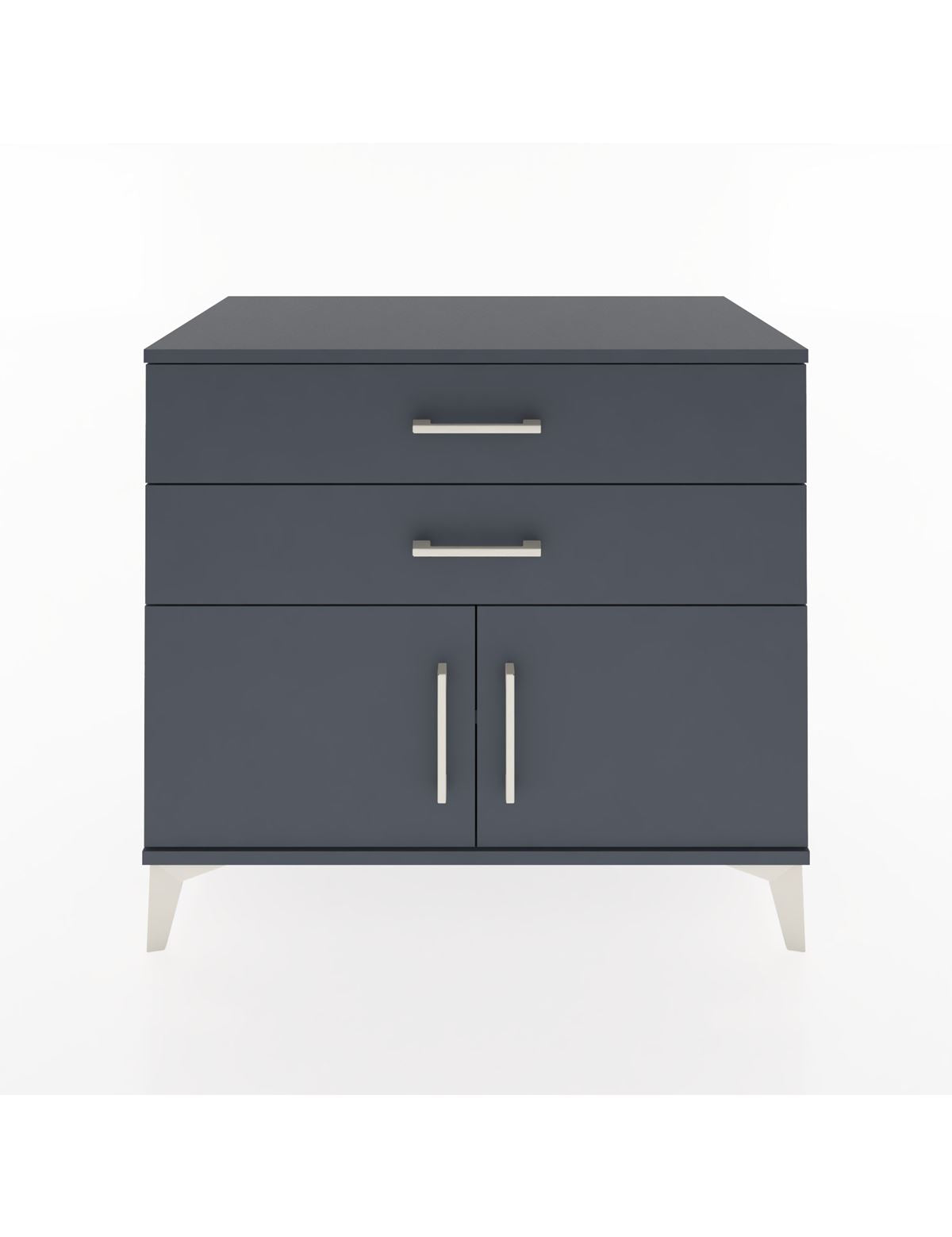 Hyperion Şifonyer Tek Raflı 2 Çekmeceli 2 Kapaklı 88x44x80 Antrasit-Antrasit