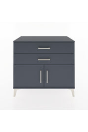 Hyperion Şifonyer Tek Raflı 2 Çekmeceli 2 Kapaklı 88x44x80 Antrasit-Antrasit