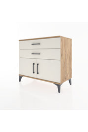 Hyperion Şifonyer Tek Raflı 2 Çekmeceli 2 Kapaklı 88x44x80 Çam-Aytaşı