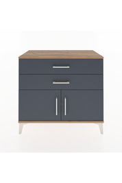 Hyperion Şifonyer Tek Raflı 2 Çekmeceli 2 Kapaklı 88x44x80 Çam-Antrasit