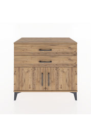 Hyperion Şifonyer Tek Raflı 2 Çekmeceli 2 Kapaklı 88x44x80 Çam-Çam