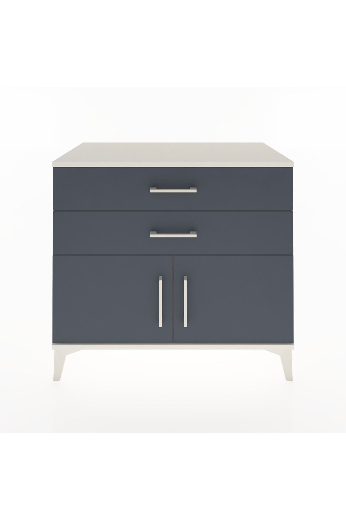 Hyperion Şifonyer 2 Çekmeceli 2 Kapaklı 88x44x80 Aytaşı-Antrasit