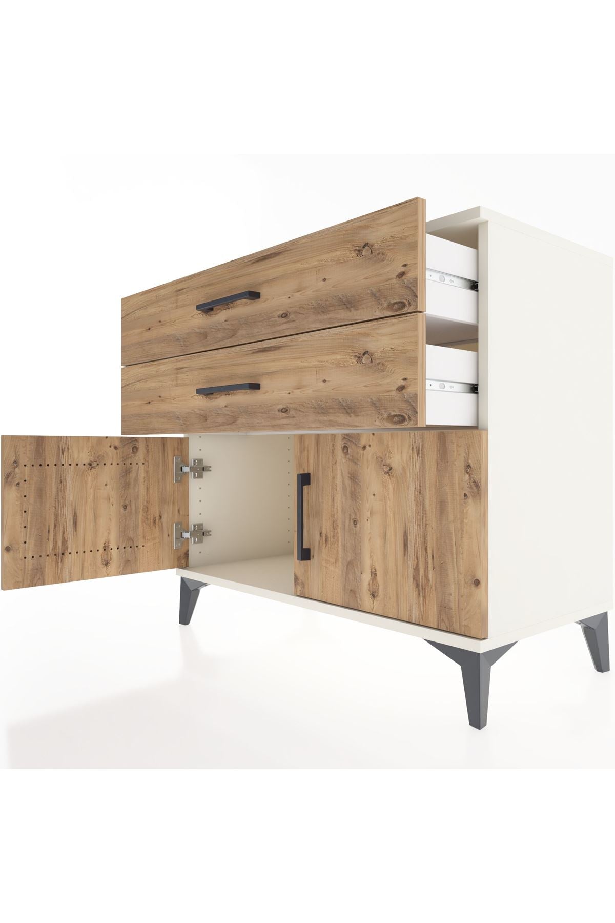 Hyperion Şifonyer 2 Çekmeceli 2 Kapaklı 88x44x80 Aytaşı-Çam