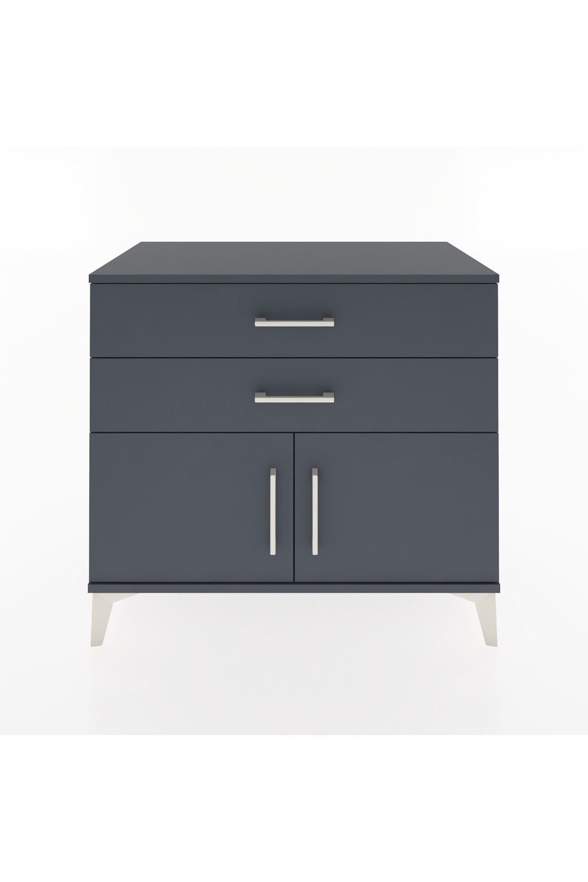 Hyperion Şifonyer 2 Çekmeceli 2 Kapaklı 88x44x80 Antrasit-Antrasit