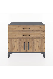 Hyperion Şifonyer 2 Çekmeceli 2 Kapaklı 88x44x80 Antrasit-Çam