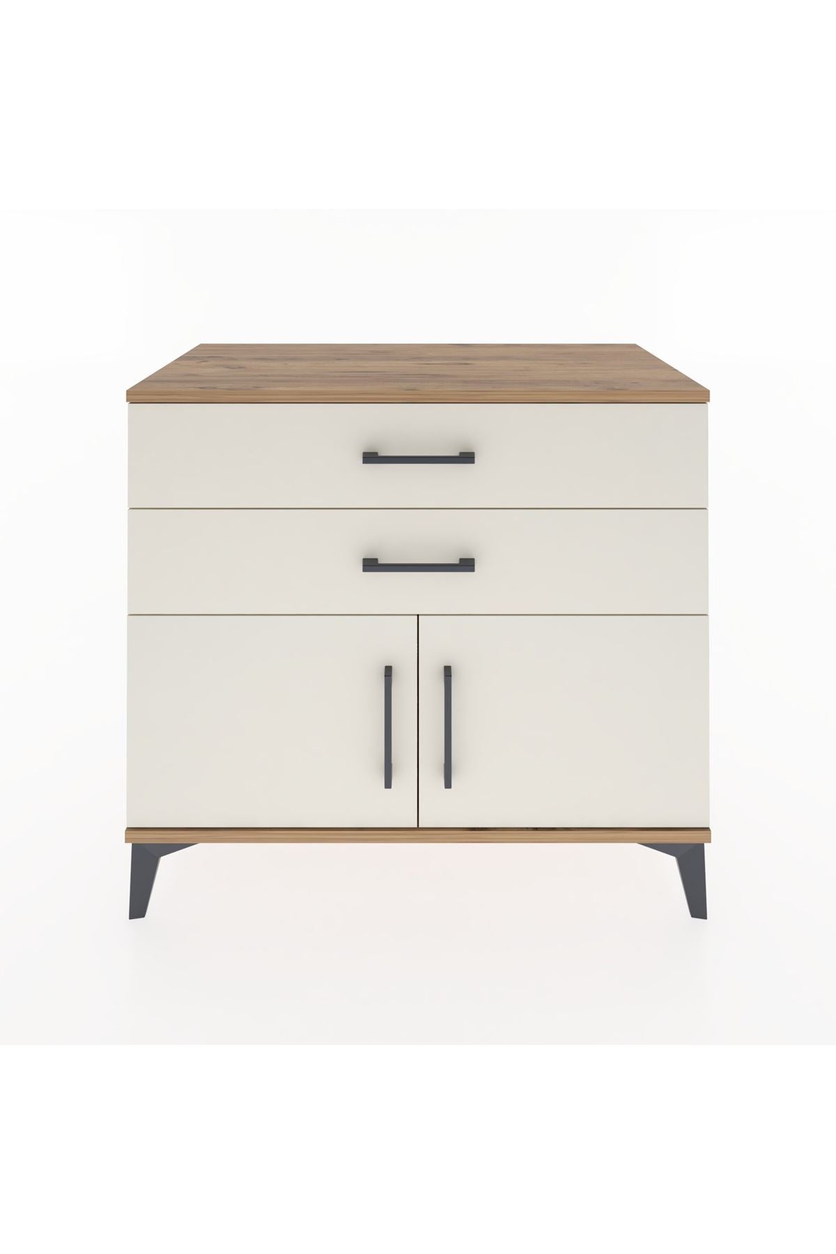 Hyperion Şifonyer 2 Çekmeceli 2 Kapaklı 88x44x80 Çam-Aytaşı