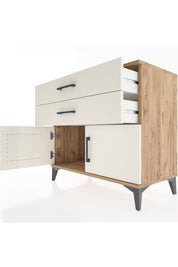 Hyperion Şifonyer 2 Çekmeceli 2 Kapaklı 88x44x80 Çam-Aytaşı