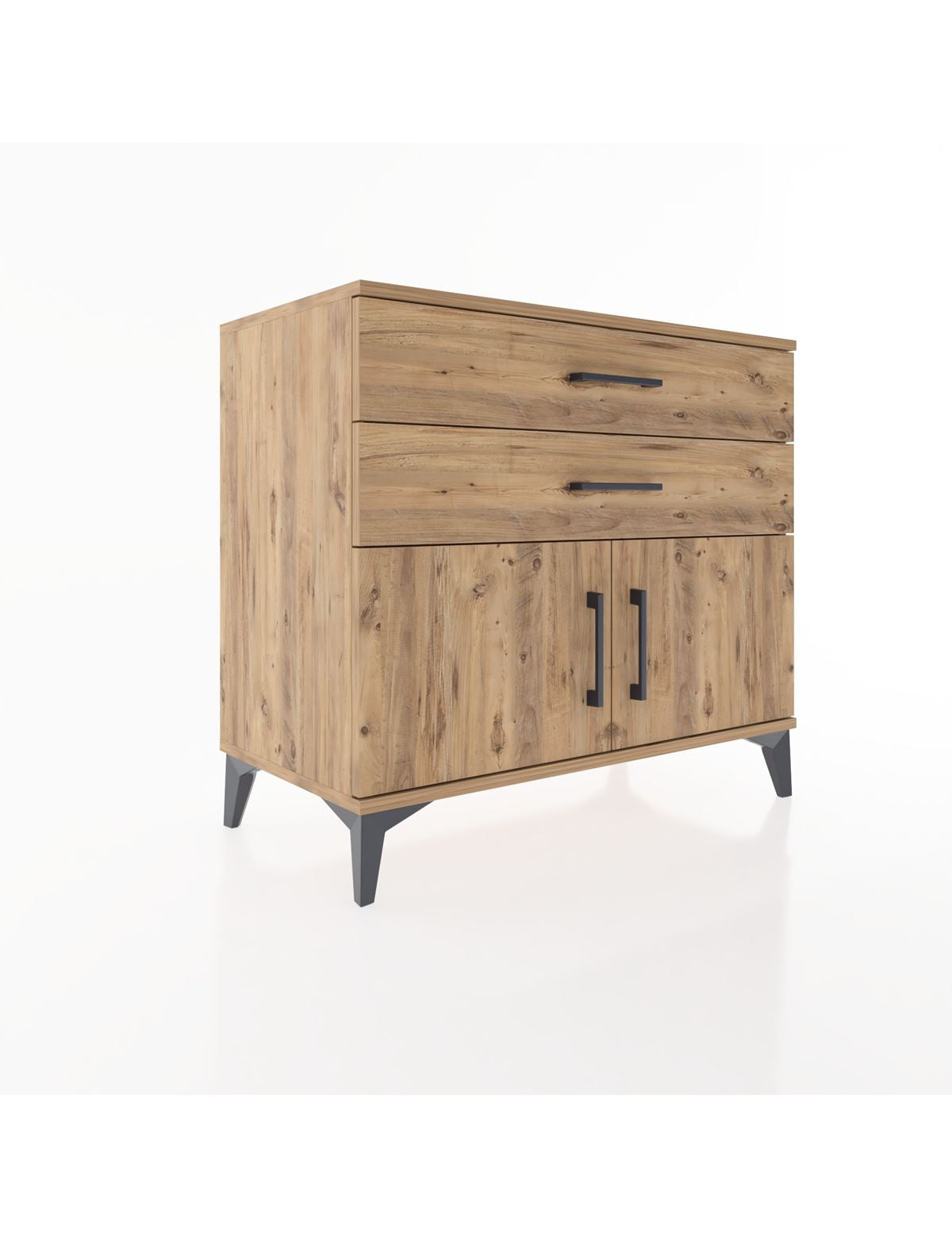 Hyperion Şifonyer 2 Çekmeceli 2 Kapaklı 88x44x80 Çam-Çam