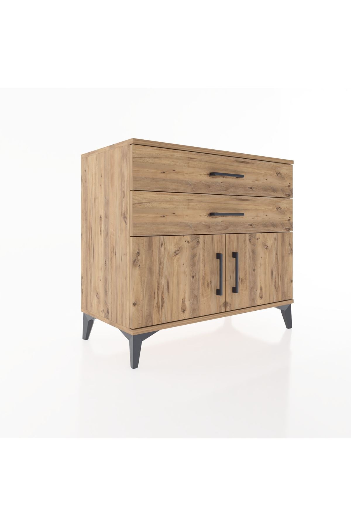 Hyperion Şifonyer 2 Çekmeceli 2 Kapaklı 88x44x80 Çam-Çam