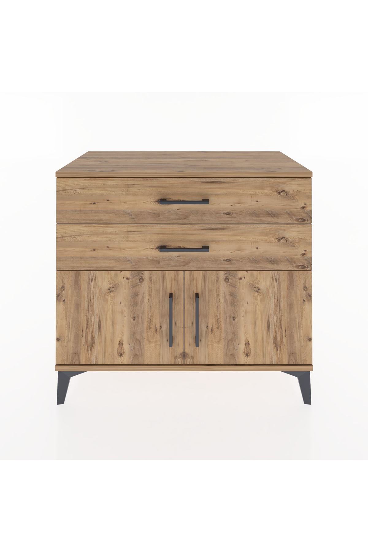 Hyperion Şifonyer 2 Çekmeceli 2 Kapaklı 88x44x80 Çam-Çam