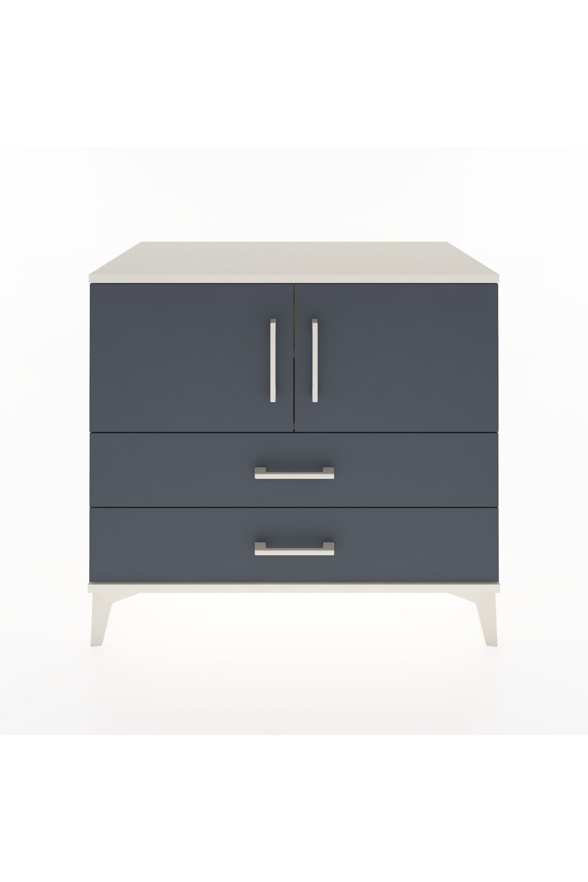 Hyperion Şifonyer 2 Raflı 2 Çekmeceli 2 Kapaklı 88x44x80 Aytaşı-Antrasit