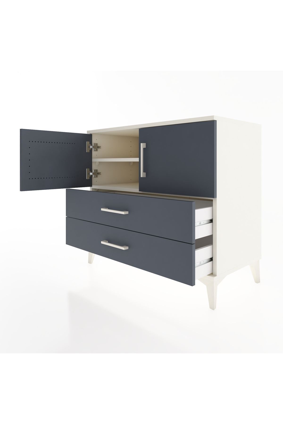 Hyperion Şifonyer 2 Raflı 2 Çekmeceli 2 Kapaklı 88x44x80 Aytaşı-Antrasit