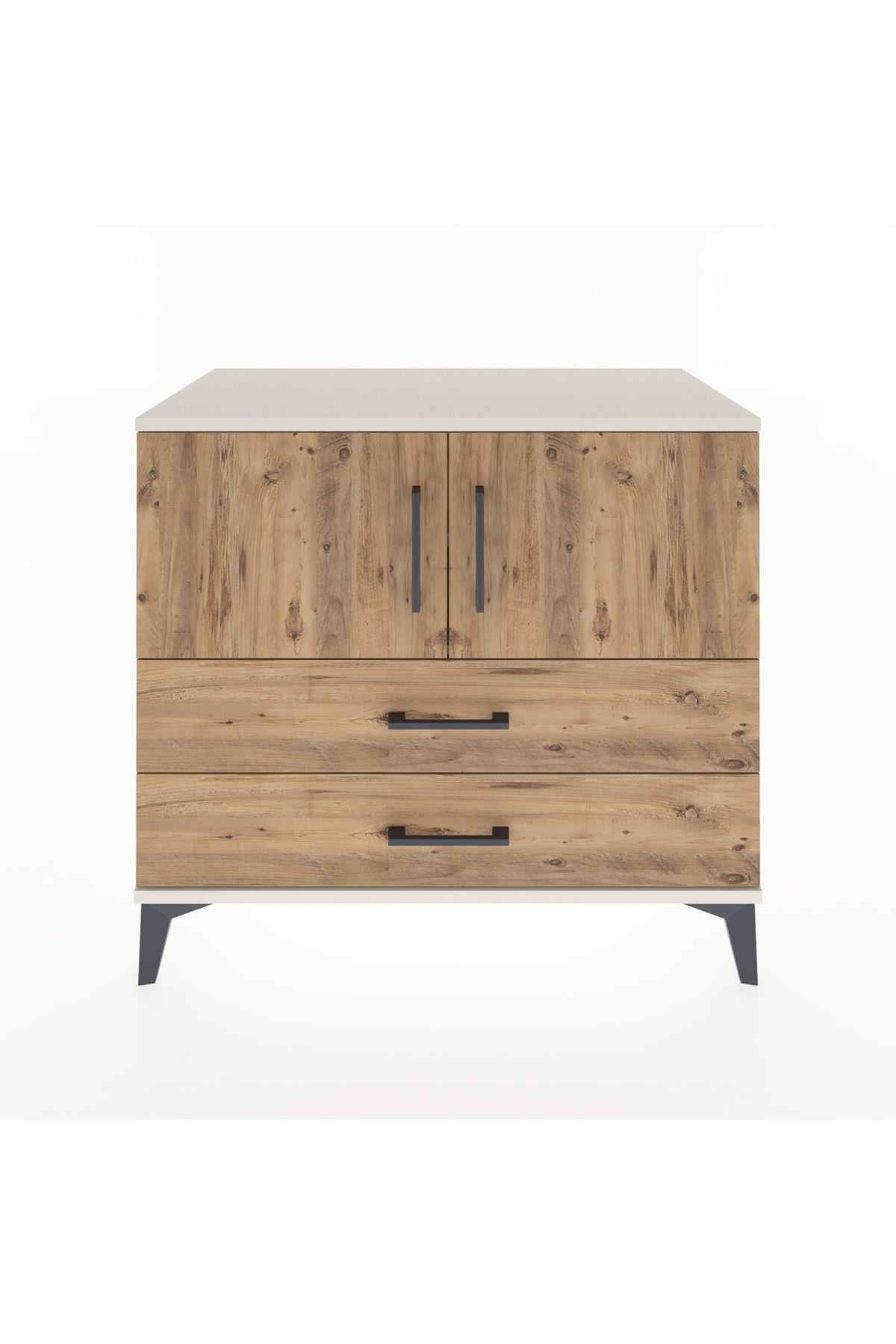 Hyperion Şifonyer 2 Raflı 2 Çekmeceli 2 Kapaklı 88x44x80 Aytaşı-Çam