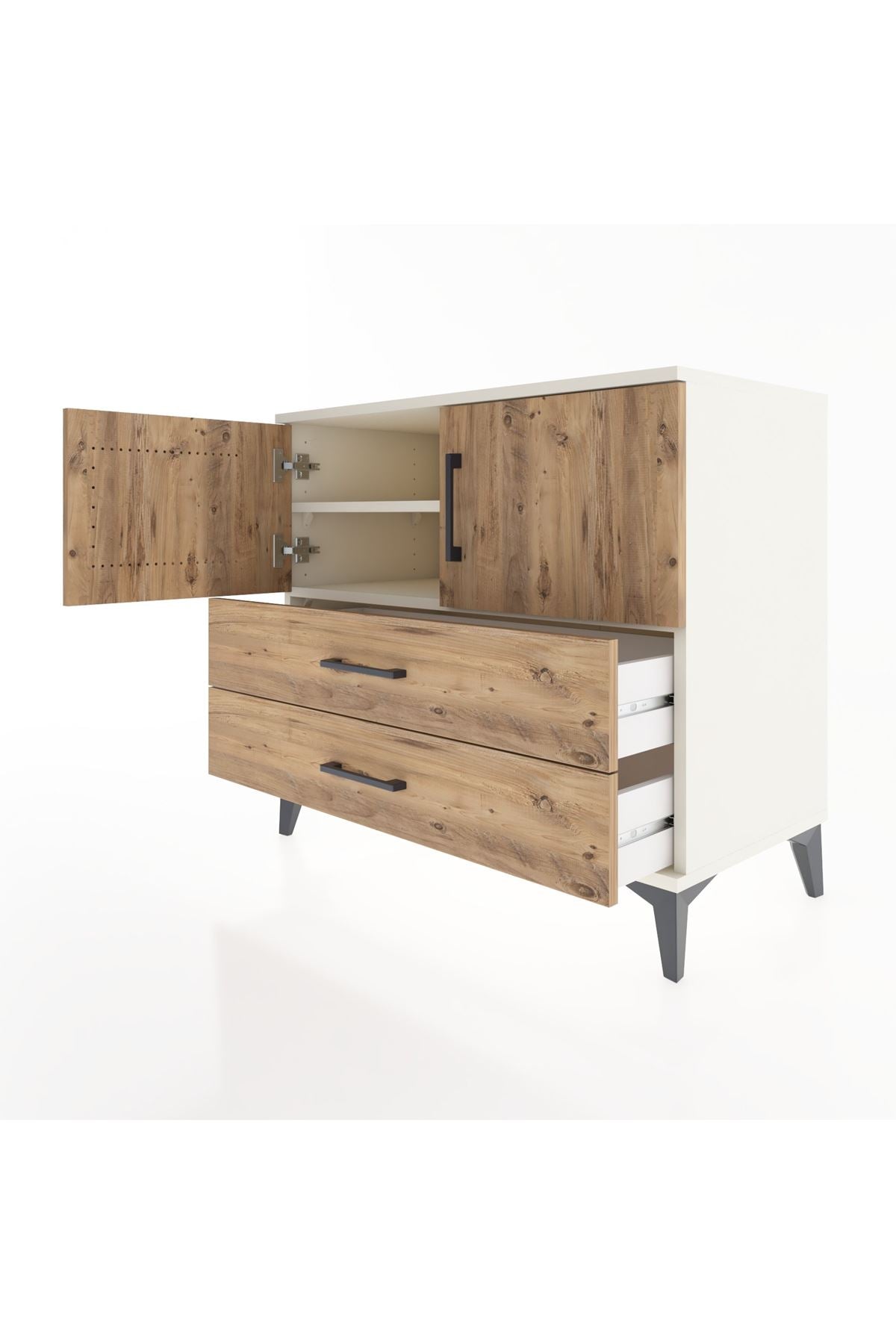 Hyperion Şifonyer 2 Raflı 2 Çekmeceli 2 Kapaklı 88x44x80 Aytaşı-Çam