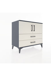 Hyperion Şifonyer 2 Raflı 2 Çekmeceli 2 Kapaklı 88x44x80 Antrasit-Aytaşı