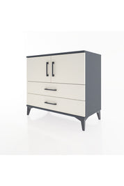 Hyperion Şifonyer 2 Raflı 2 Çekmeceli 2 Kapaklı 88x44x80 Antrasit-Aytaşı