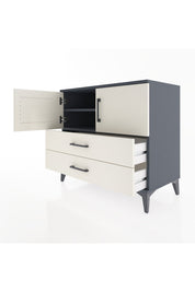 Hyperion Şifonyer 2 Raflı 2 Çekmeceli 2 Kapaklı 88x44x80 Antrasit-Aytaşı