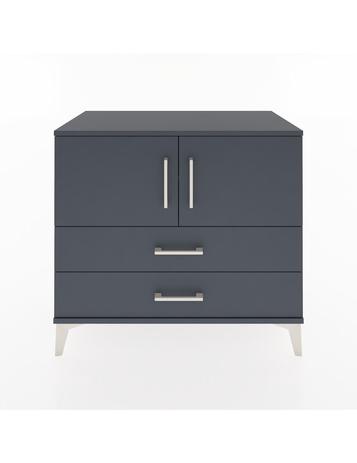 Hyperion Şifonyer 2 Raflı 2 Çekmeceli 2 Kapaklı 88x44x80 Antrasit-Antrasit