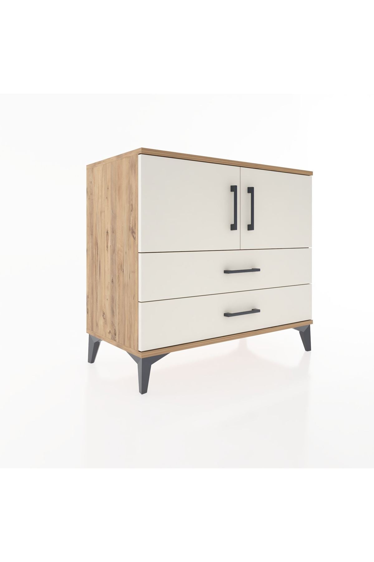 Hyperion Şifonyer 2 Raflı 2 Çekmeceli 2 Kapaklı 88x44x80 Çam-Aytaşı