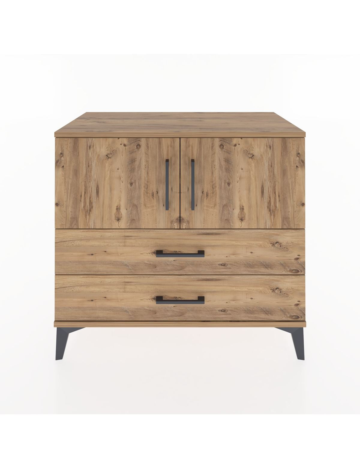 Hyperion Şifonyer 2 Raflı 2 Çekmeceli 2 Kapaklı 88x44x80 Çam-Çam