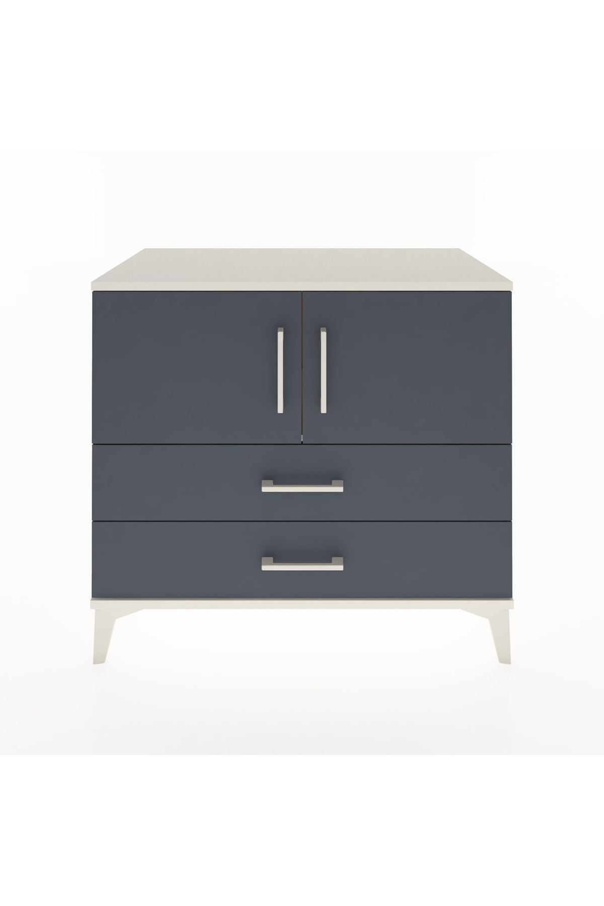 Hyperion Şifonyer Tek Raflı 2 Çekmeceli 2 Kapaklı 88x44x80 Aytaşı-Antrasit