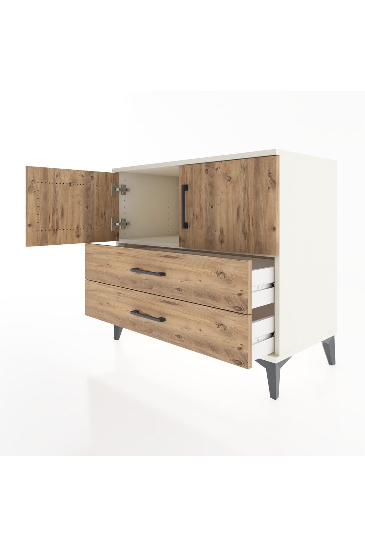 Hyperion Şifonyer Tek Raflı 2 Çekmeceli 2 Kapaklı 88x44x80 Aytaşı-Çam