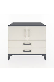 Hyperion Şifonyer Tek Raflı 2 Çekmeceli 2 Kapaklı 88x44x80 Antrasit-Aytaşı