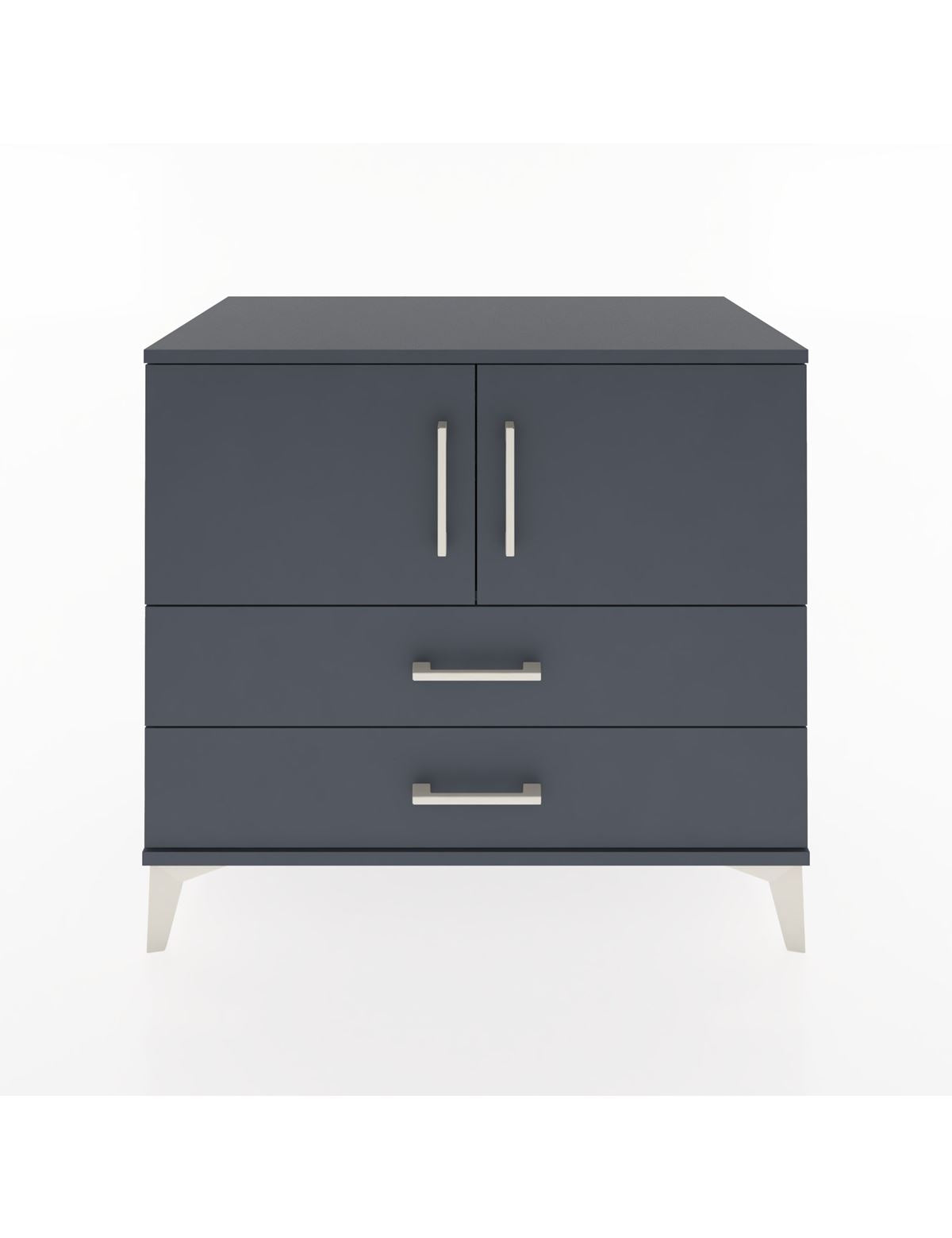 Hyperion Şifonyer Tek Raflı 2 Çekmeceli 2 Kapaklı 88x44x80 Antrasit-Antrasit