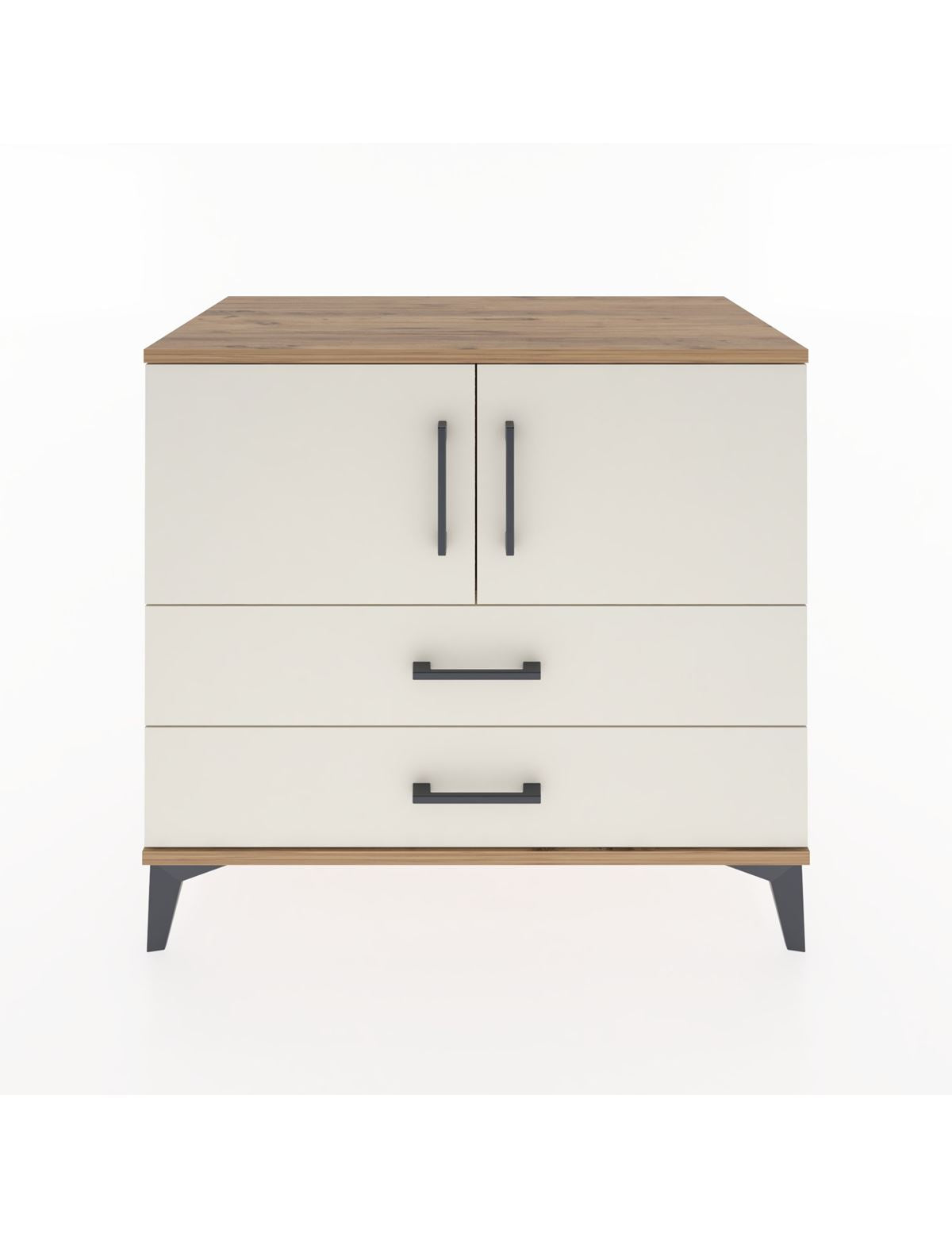 Hyperion Şifonyer Tek Raflı 2 Çekmeceli 2 Kapaklı 88x44x80 Çam-Aytaşı