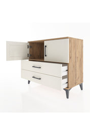 Hyperion Şifonyer Tek Raflı 2 Çekmeceli 2 Kapaklı 88x44x80 Çam-Aytaşı