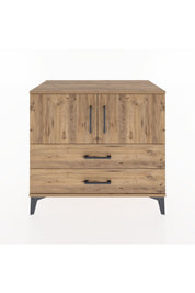 Hyperion Şifonyer Tek Raflı 2 Çekmeceli 2 Kapaklı 88x44x80 Çam-Çam